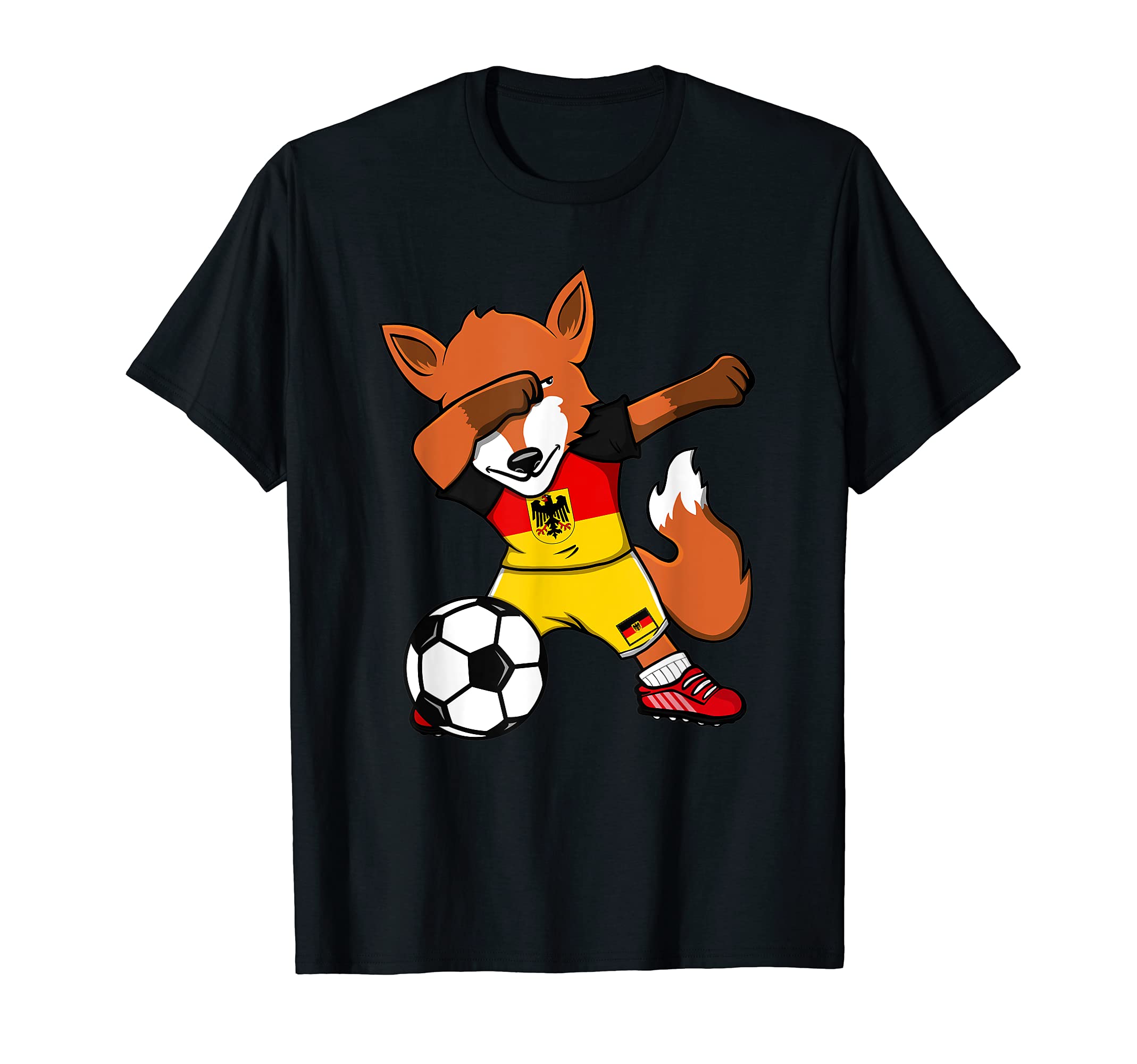 Dabbing Fox Germany Soccer Fans Jersey German Football Lover T-Shirt