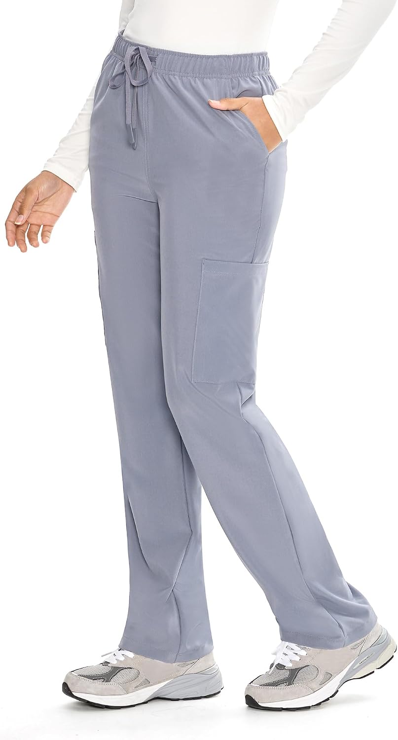 COZYFIT Straight Leg Scrub Pants for Women, Easy Care