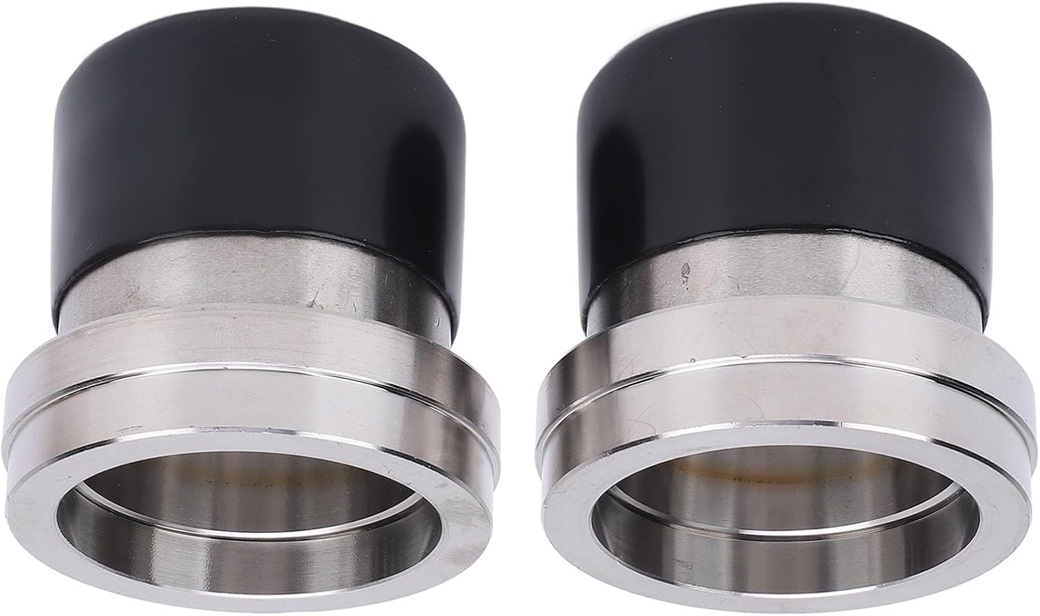 2 Pcs Trailer Bearing Protectors, Stainless Steel Aluminum Alloy Wheel Bearing Protector with Auto Check and Protective Bra for Boat Trailers, 2.441 in Diameter