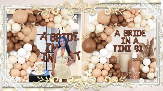 Espresso Martini Bachelorette Party Banner - 'A Bride In A Tini Bit' Black Glitter Garland - View #3