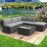 𝐆𝐫𝐨ß𝐳ü𝐠𝐢𝐠𝐞 𝐌𝐚ß𝐞: Unser Loungemöbel Set definiert Geräumigkeit und Bequemlichkeit neu. Mit einer einladenden Sitzhöhe von 37 cm, mit Kissen sogar 46 cm, einer tiefen und breiten Sitzfläche von jeweils 65 cm und großzügigen Armlehnen mit einer Breite von 10 cm, verspricht sie unübertroffenen Sitzkomfort. Jedes Element ist sorgfältig gestaltet, um Ihnen ein luxuriöses Entspannungserlebnis in Ihrem Garten zu bieten