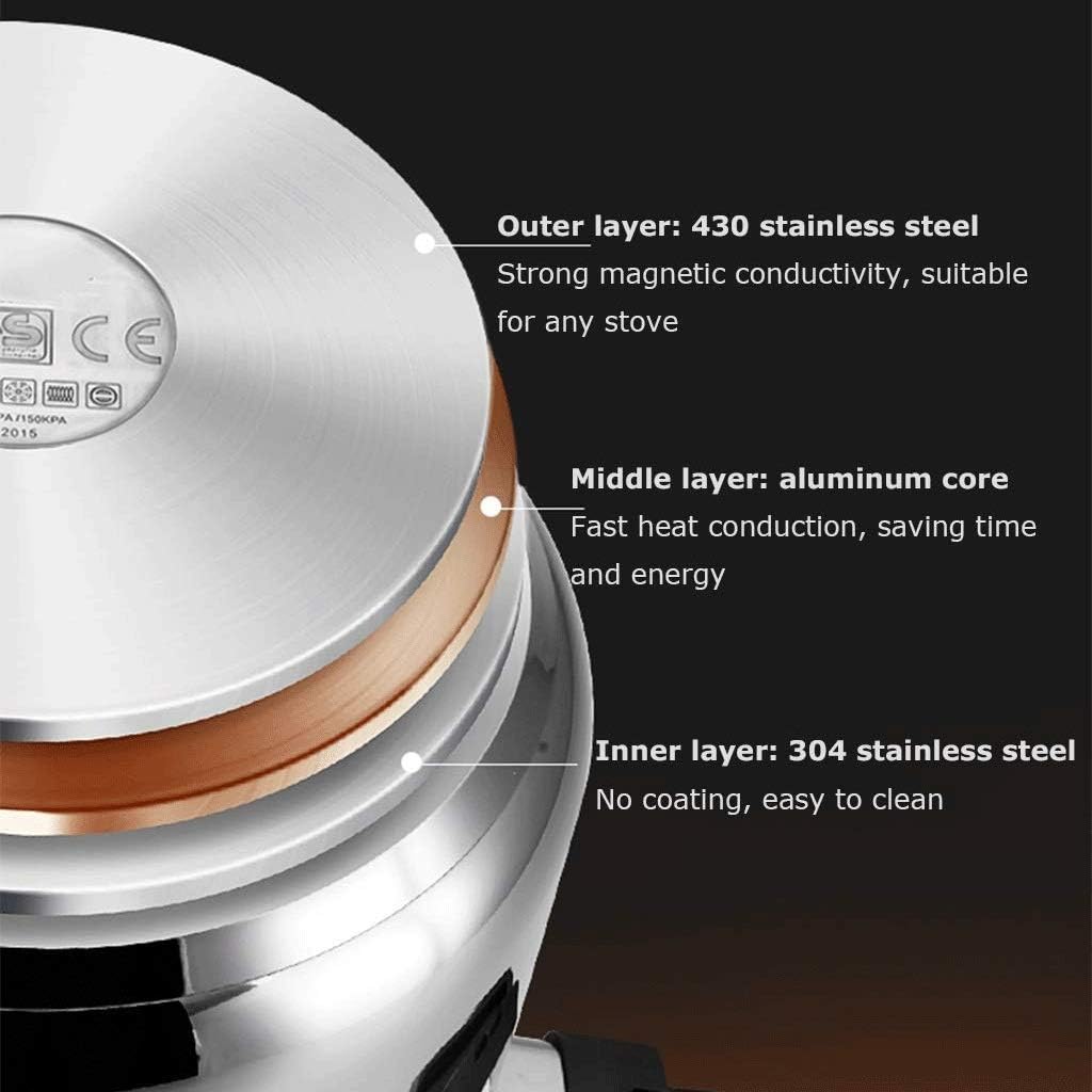Stainless Steel Pressure Cooker Household Gas Stove Universal Outdoor Portable Camping Explosion-proof Small