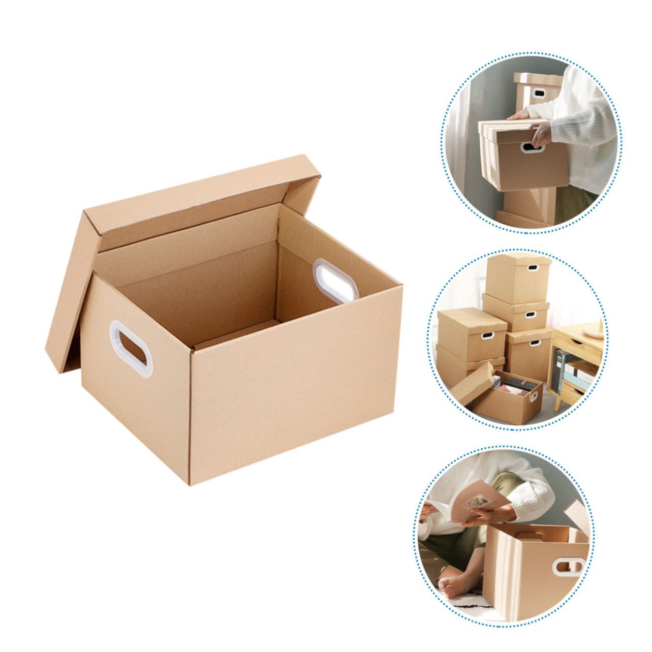 Zerodeko Caja de Almacenamiento para Documentos Archivador Portátil de Papel Tapa Organizador de Archivos para Oficina para Archivo y Almacenamiento Casa