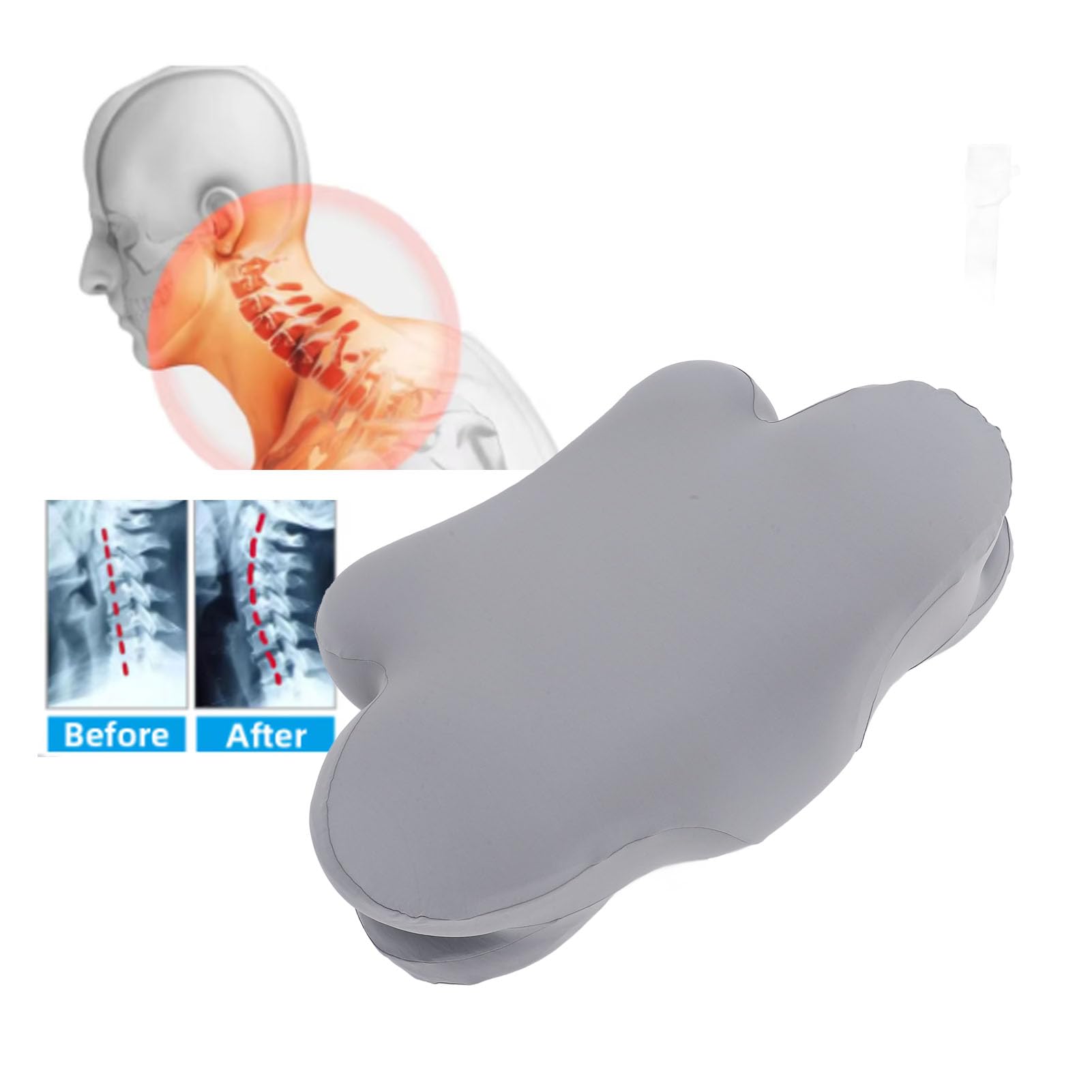 BTSEURY Memory Foam Pillow, Memory Foam Cervical Pillow, Comfortable Ergonomic Cooling Side Sleep Neck Support Pillow