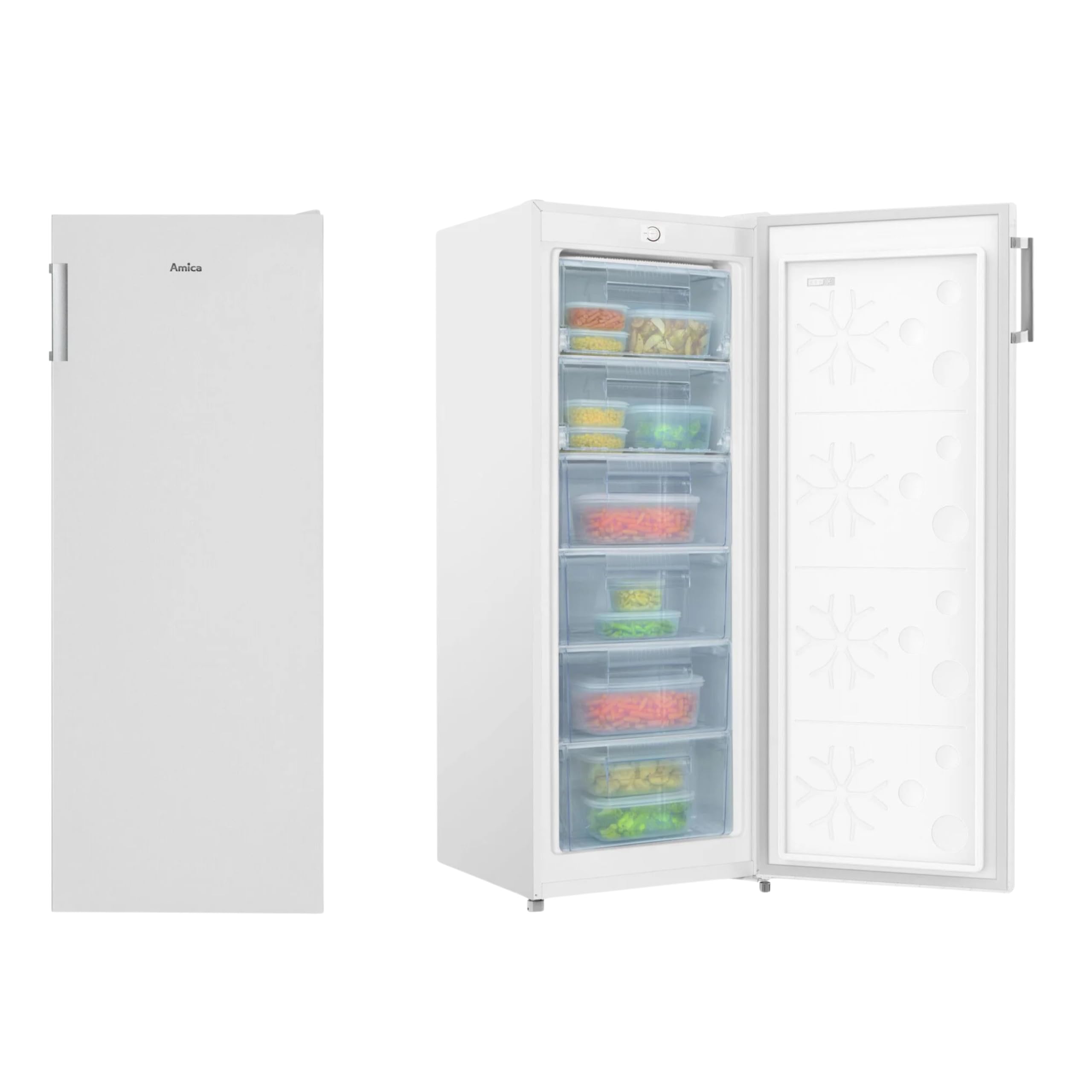 Amica GS 324 - Congelatore 170 W, altezza 144 cm, larghezza 55 cm, bianco, classe di efficienza energetica E