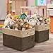 Sorbus Fabric Storage Cubes 15 Inch - Big Sturdy Collapsible Storage Bins with Dual Handles - Foldable Baskets for Organizing -Decorative Storage Baskets for Shelves | Home & Office Use -3 Pack| Brown