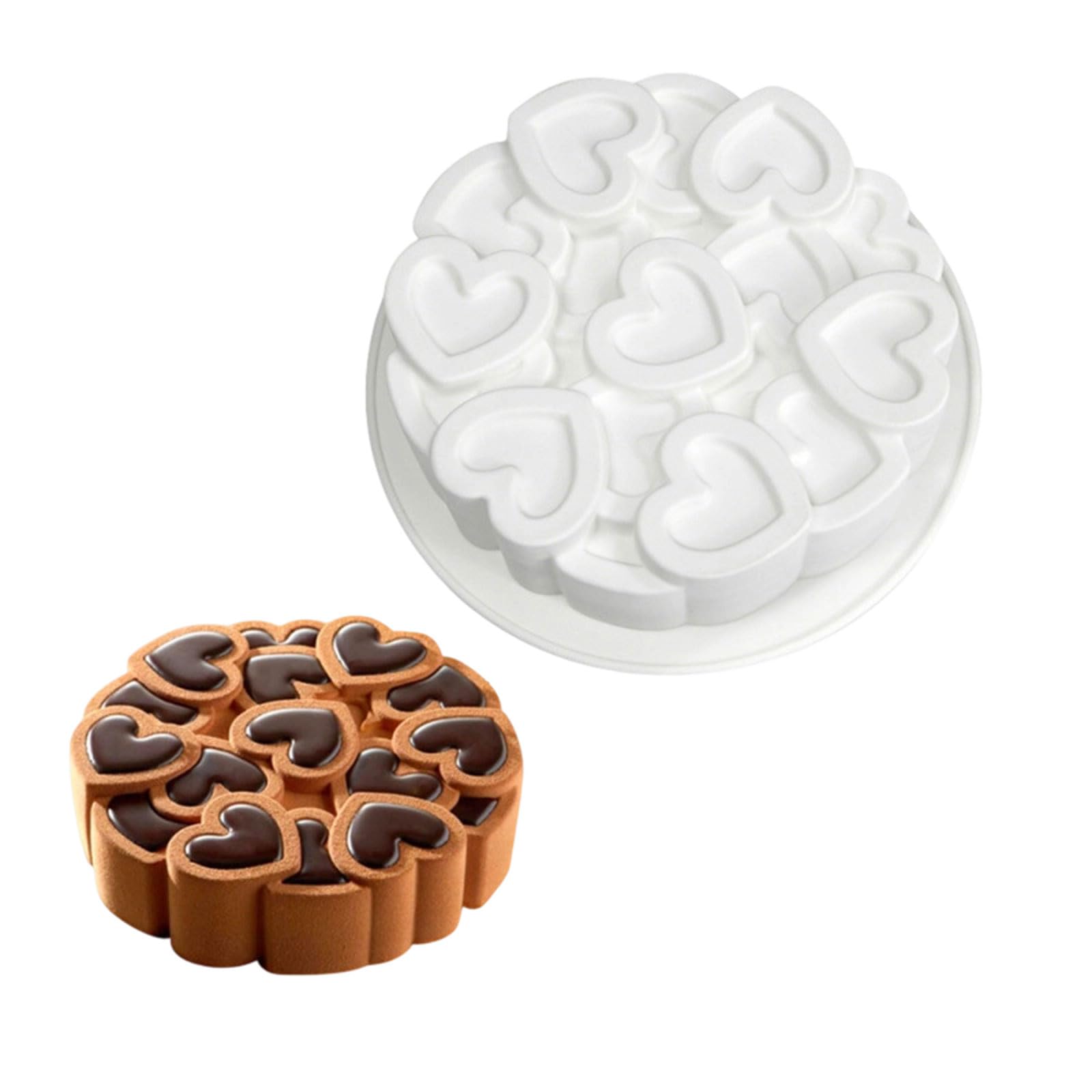 our fave Silicone Heart Cake Molds for Special Occasions and Family Gatherings Flexible Baking Molds for Dessert Whirling Heart Bubble Cake Cast