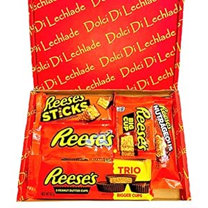 Reese’s American Sweets Box – USA Candy Peanut Butter Chocolate Gift Set by Dolci Di Lechlade Reeses Present Hamper