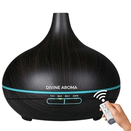 Divine Aroma Wooden Texture Humidifier/Essential Oil Diffuser/Aroma Air Humidifier for Car,Home,Office,Room