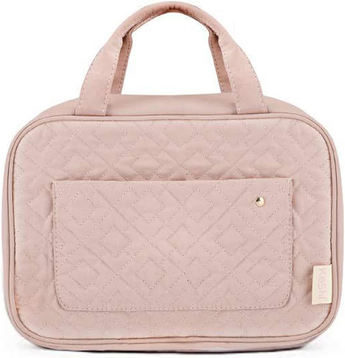Hanging Toiletry Bag with Hanging Hook, Portable Makeup Organizer for Women & Men, Water Resistant Cosmetic Holder for Brushes Set, Expandable Compartments for Cosmetics, Toiletries, Cosmetic (pink)