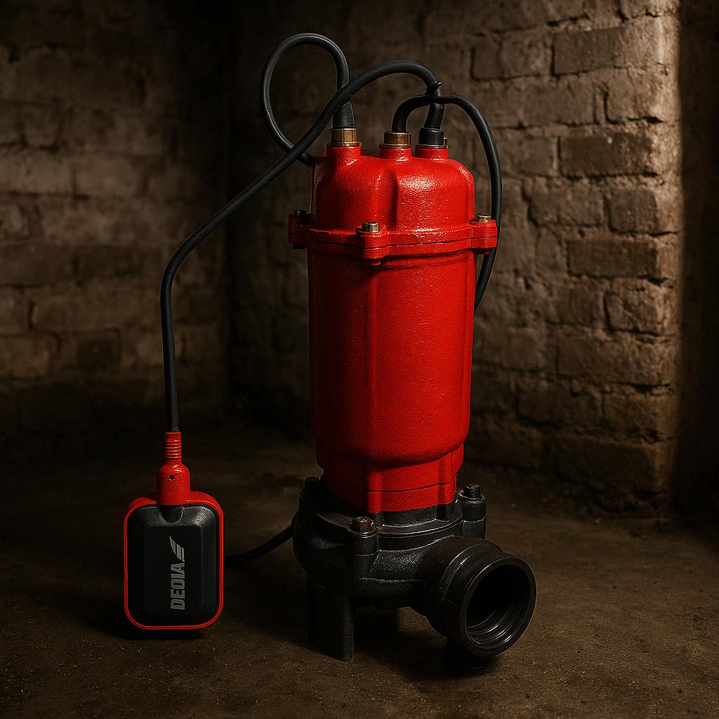 DEDRA Pompe Submersible Eaux Usées 900W avec Broyeur DED8861 – Rotor en Fonte