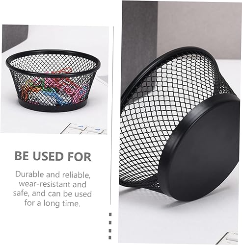 Miniatura 4 de YARNOW Organizador de mesa de cubo de almacenamiento con clip de papel, organizador de cajones de escritorio de oficina, negro, soporte para