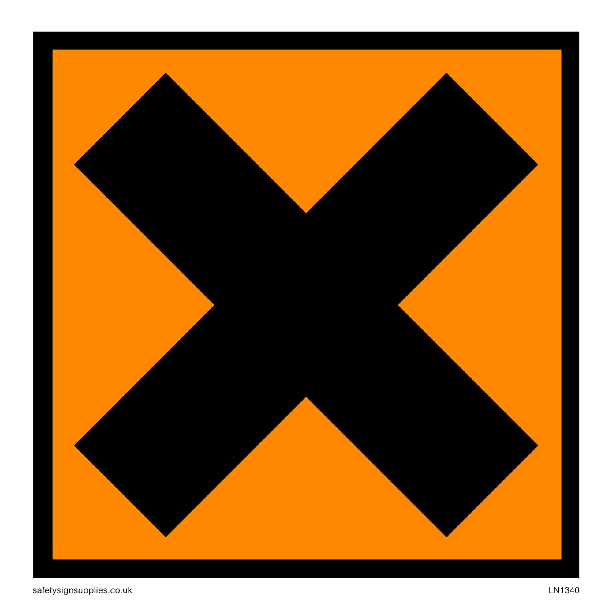 Pack of five - Irritant (chip) Sign - 100x100mm - S10