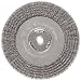Weiler 36006 Vortec Pro 5/8" Arbor, 8" Diameter, 0.014" Wire Size, Carbon Steel Bristles, Wide Face, Crimped Wire Wheel Brush
