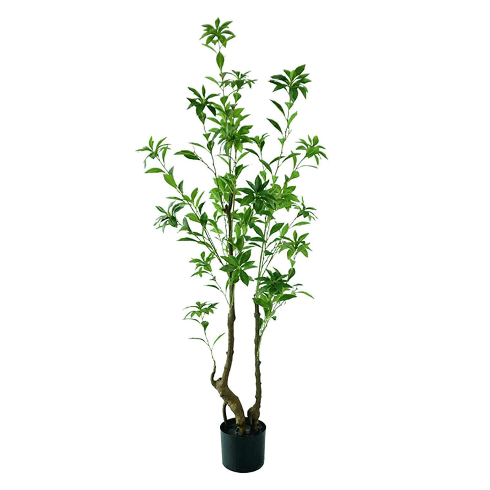 GLJTUO fake tree 4.9 Ft Fake Plant In Pot Artificial Tree Large Simulation Tree For Indoor Outdoor Home Office Fake Plants Faux Tree Decor Realistic Design