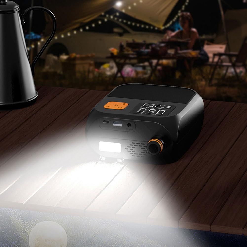 Pompe à Air Électrique 80 W Compresseur Pompe 8000 MAh Batterie Rechargeable Gonfleur d'air pour Sup Paddle Board Surf Bateau Kayak