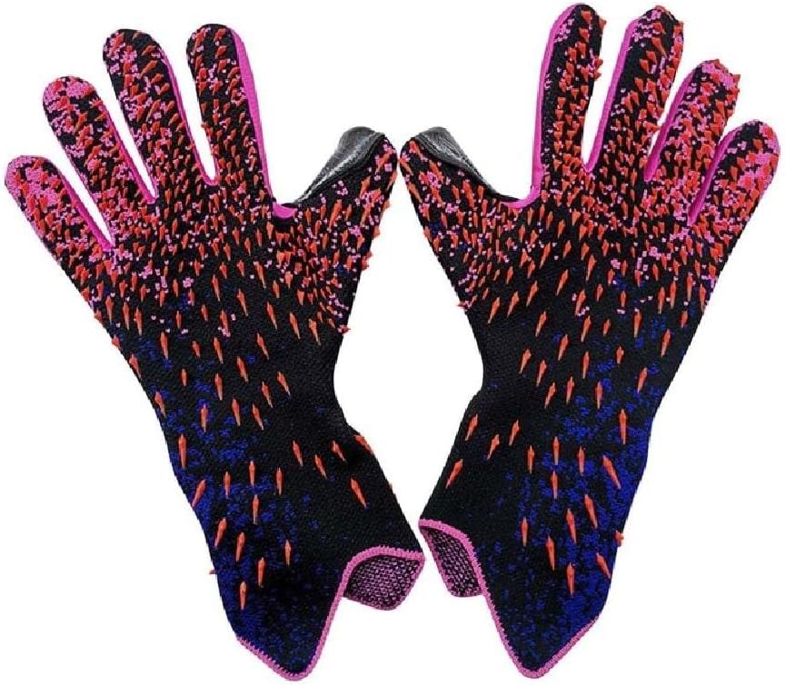 Yuly Goalkeeper Gloves Strong Grip Goalie Soccer Glove Football with Finger Support Size 6/7/8/9/10 Kids Youth Adults Red