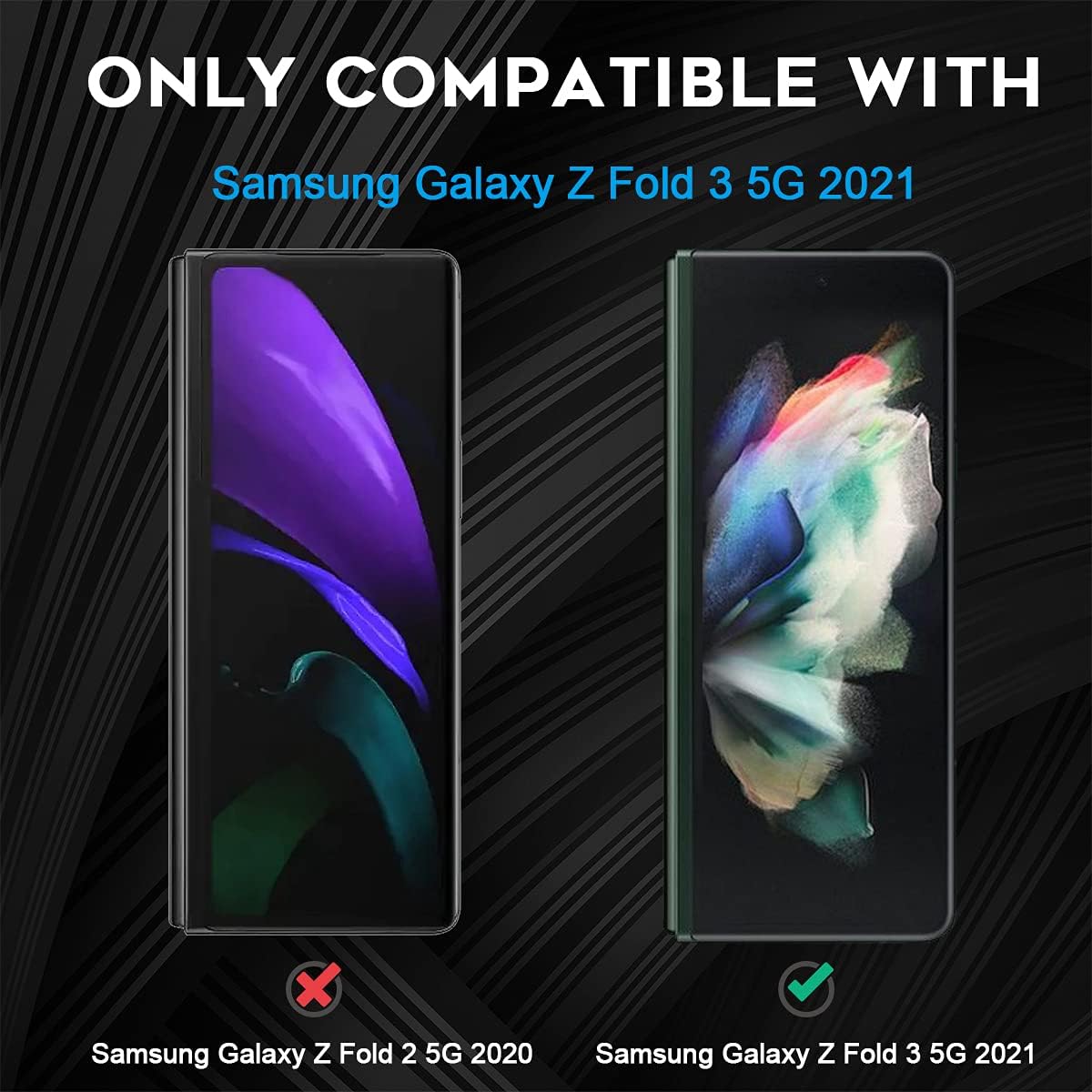 (Upgraded on August 25th) Orzero 2 Sets Compatible for Samsung Galaxy Z Fold 3 5G Soft TPU Screen Protector (Not Glass), with Camera Notch Premium Quality Full Coverage High Definition Bubble-Free (Lifetime Replacement)