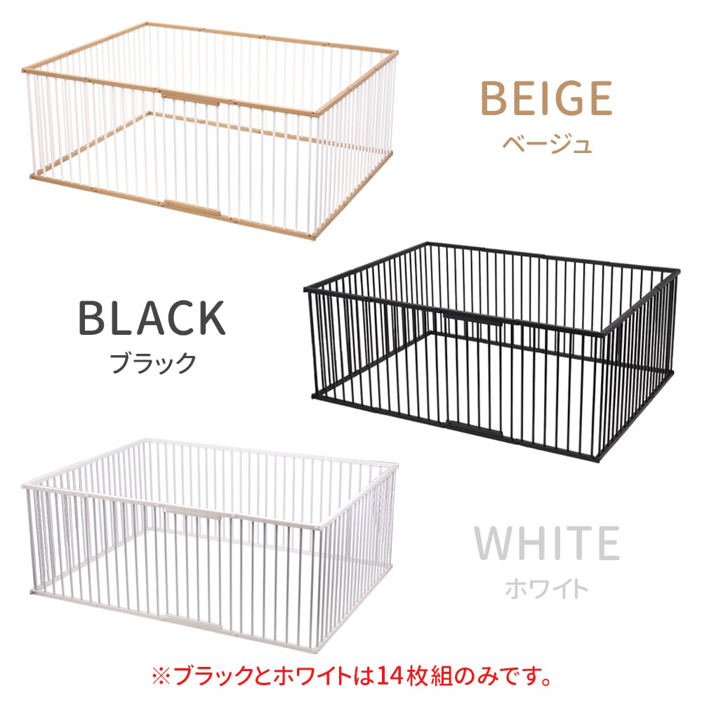 Amazon | life_mart ペットサークル 犬 ペットフェンスドア付き