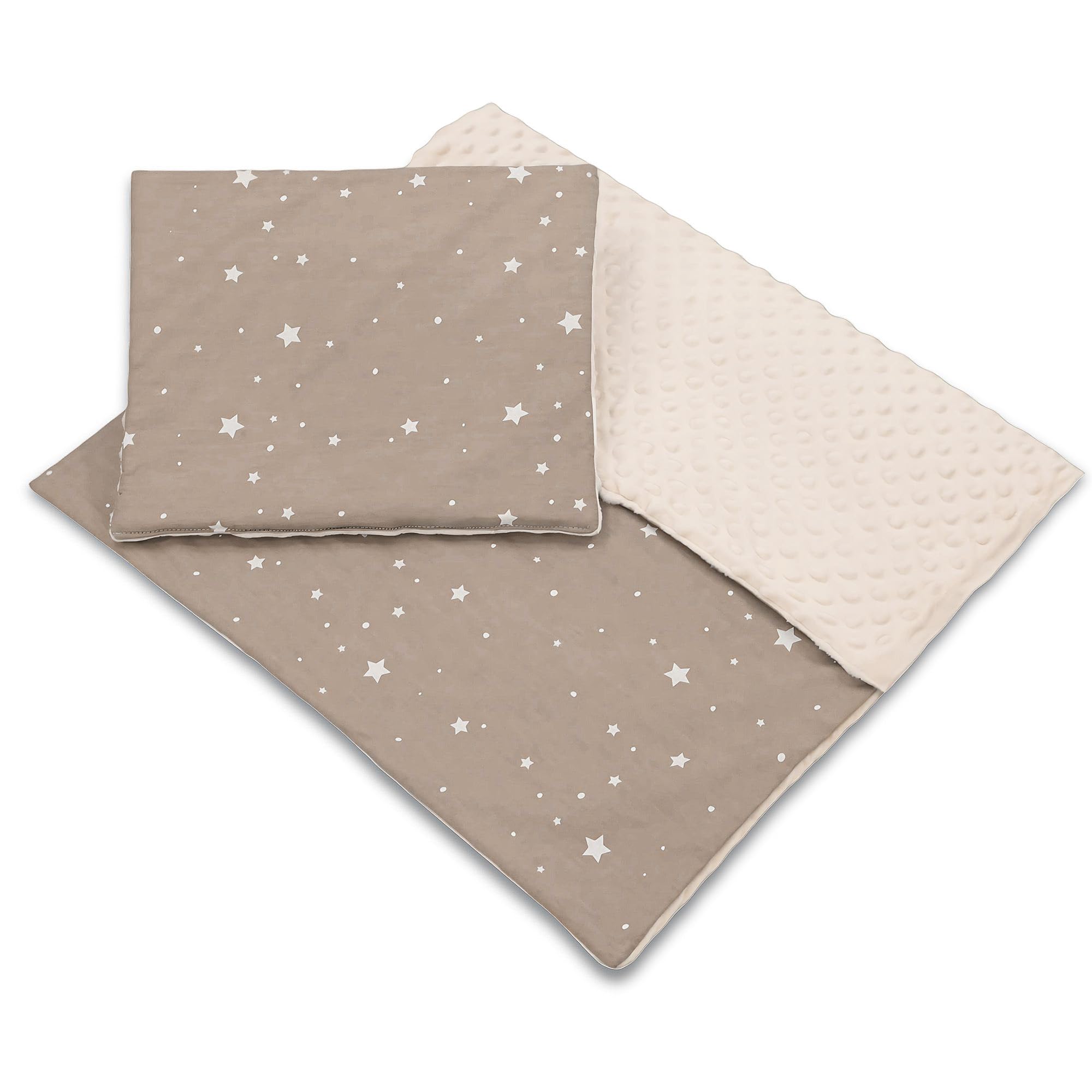 Baby blanket cuddle blanket Winter plush fabric 75x60 cm + pillow 35x30 cm - Image 2