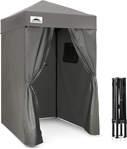 Vista 59 de EAGLE PEAK Flex - Toldo emergente ultra compacto de 4 x 4, refugio solar, vestidor, toldo portátil de privacidad tipo cabana para piscina, sesiones