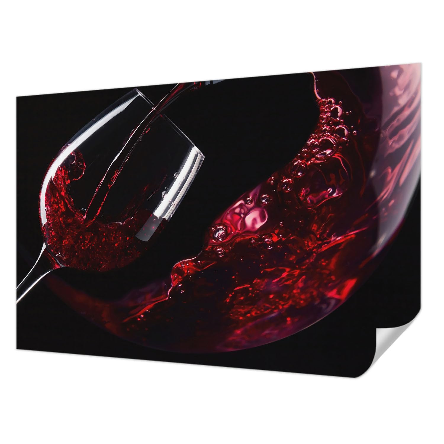 Papier peint autocollant anti-tache pour rénover un mur de salon facilement couleur vin rouge