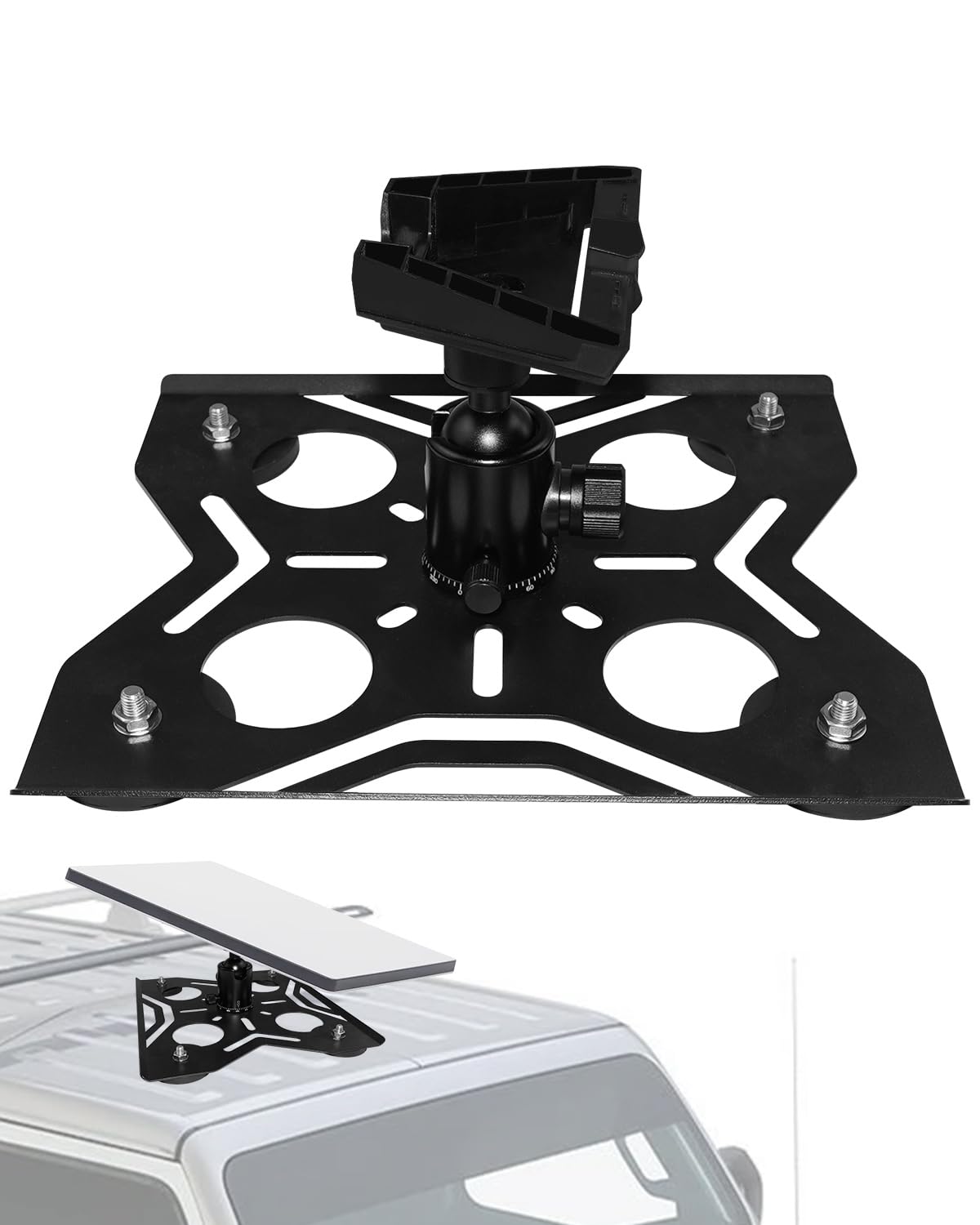 ZXWATC Starlink Mini Car Roof Mount with Adjustable Pan-Tilt, Magnetic Mount for Starlink Internet Satellite Kit, Starlink Mini Mounting Kit for RV Van Truck, 100lbs Vertical Pulling Force