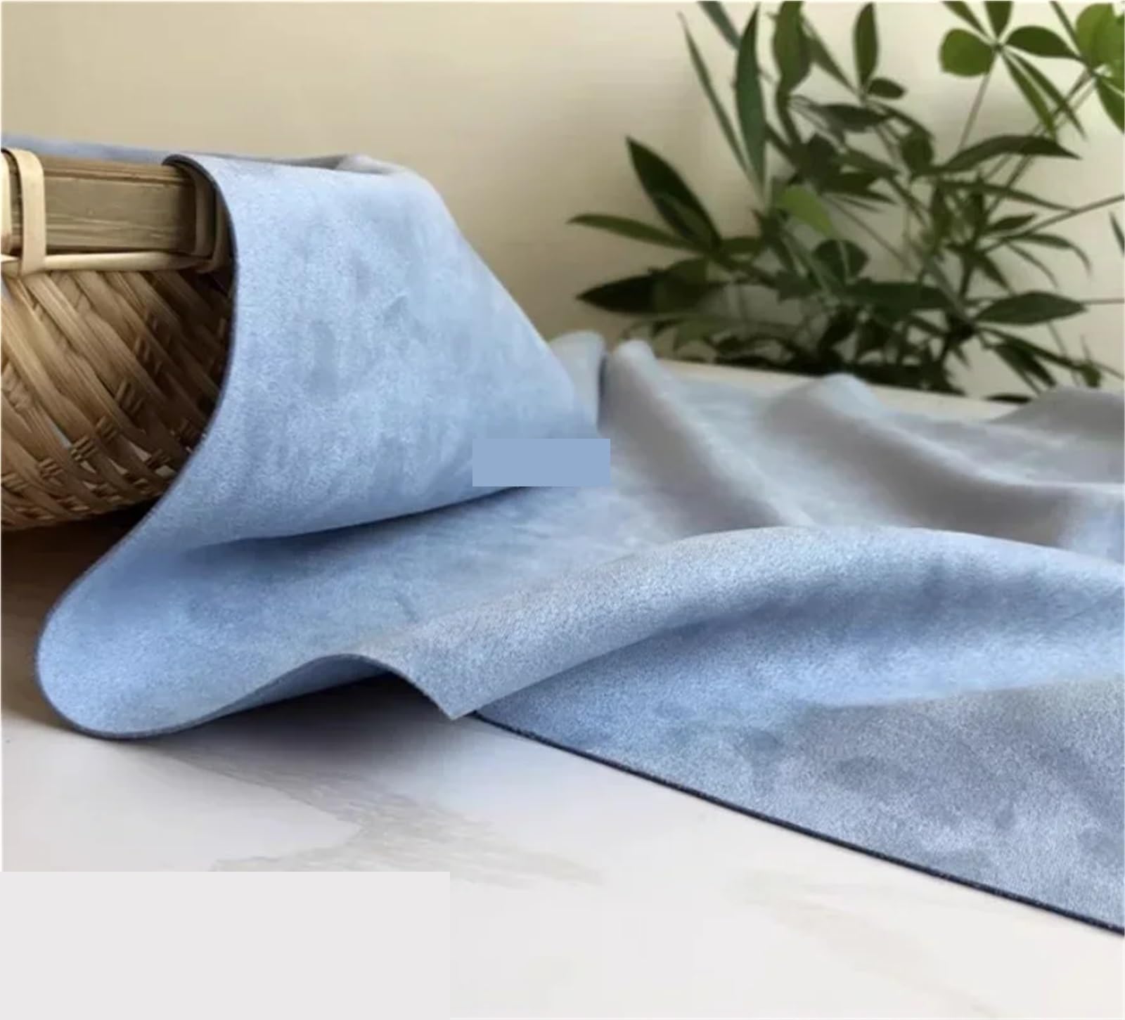 Suede Fabric Tela de punto elástica gamuza gruesa for falda, vestido, ropa, costura Diy por metro(Blue3)