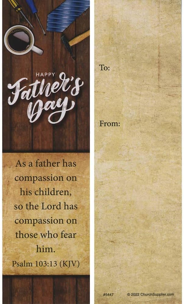 Amazon.com: 25 Pcs Happy Father's Day Scripture Inspired Bookmarks ...