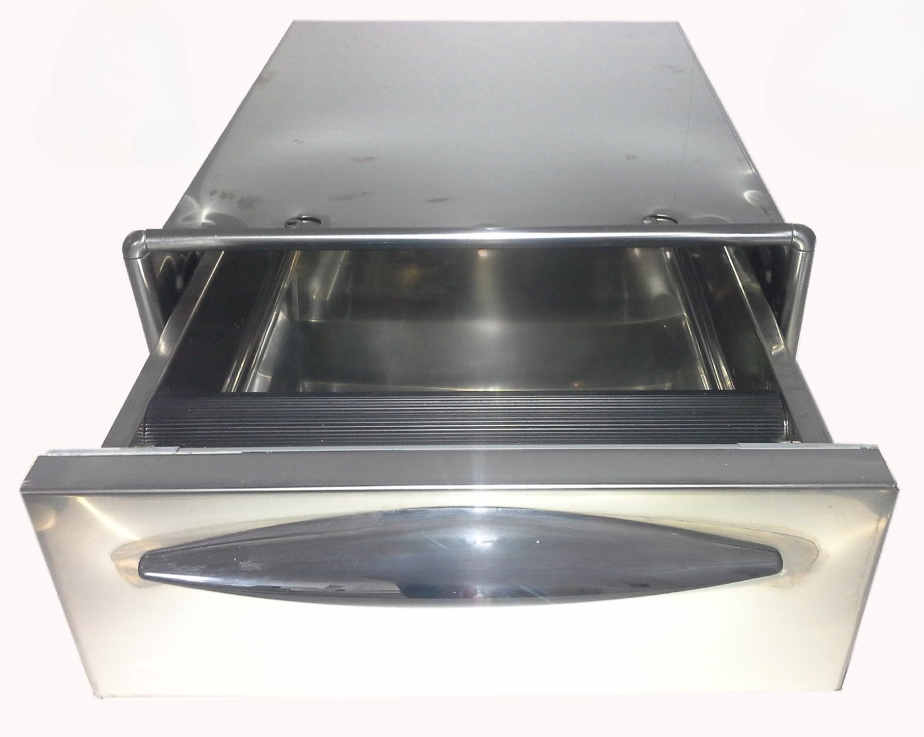 Cassetto Battifondi Caffè, Cassetto in Acciaio Inox per bar, Batticaffè Bar, Battifondi Cafè, Cassetto con cuffia, Misure cm. 35xh14