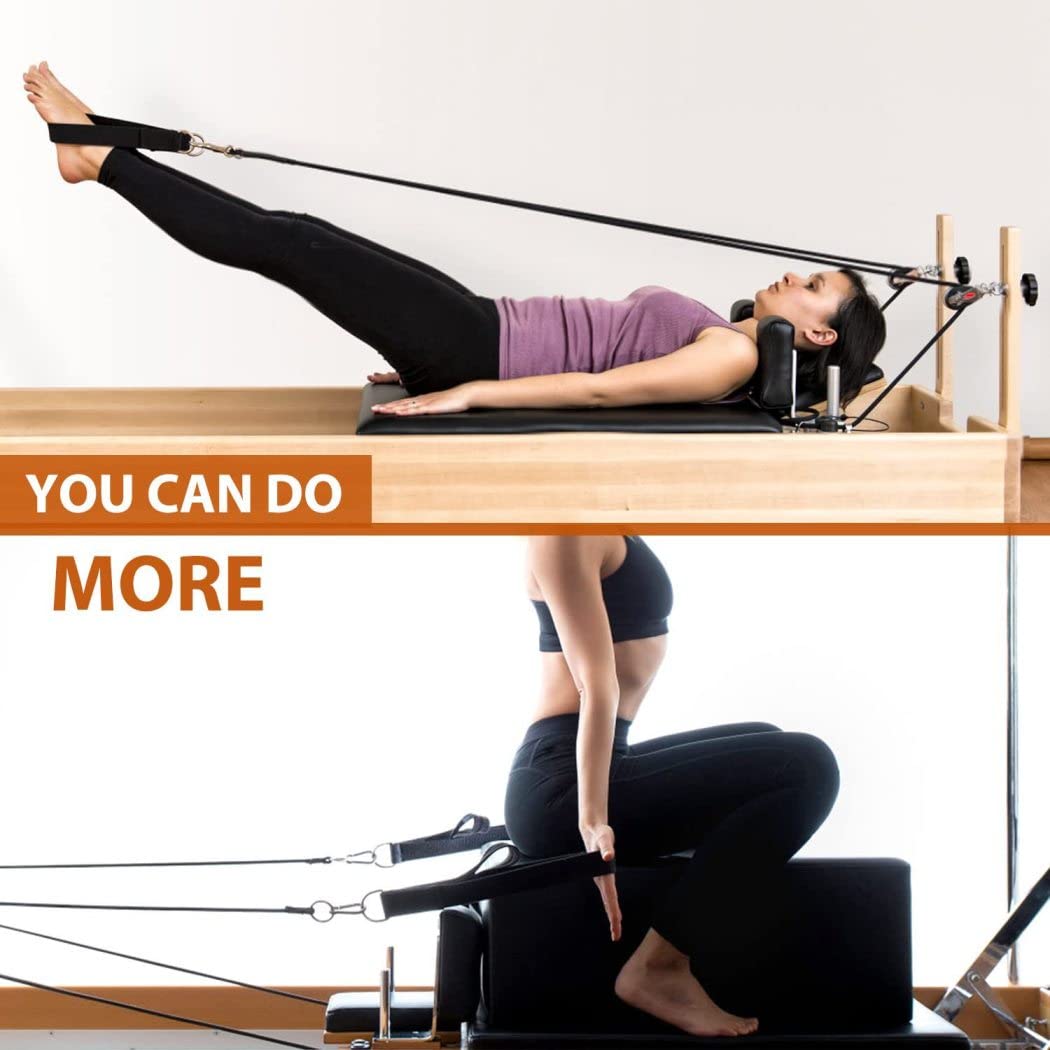 LTLCLZ Pilates Double Loop Straps Reformer Yoga Double Loop Straps Handle Straps Pilates Reformer Accessories for Home and Gym,1pcs