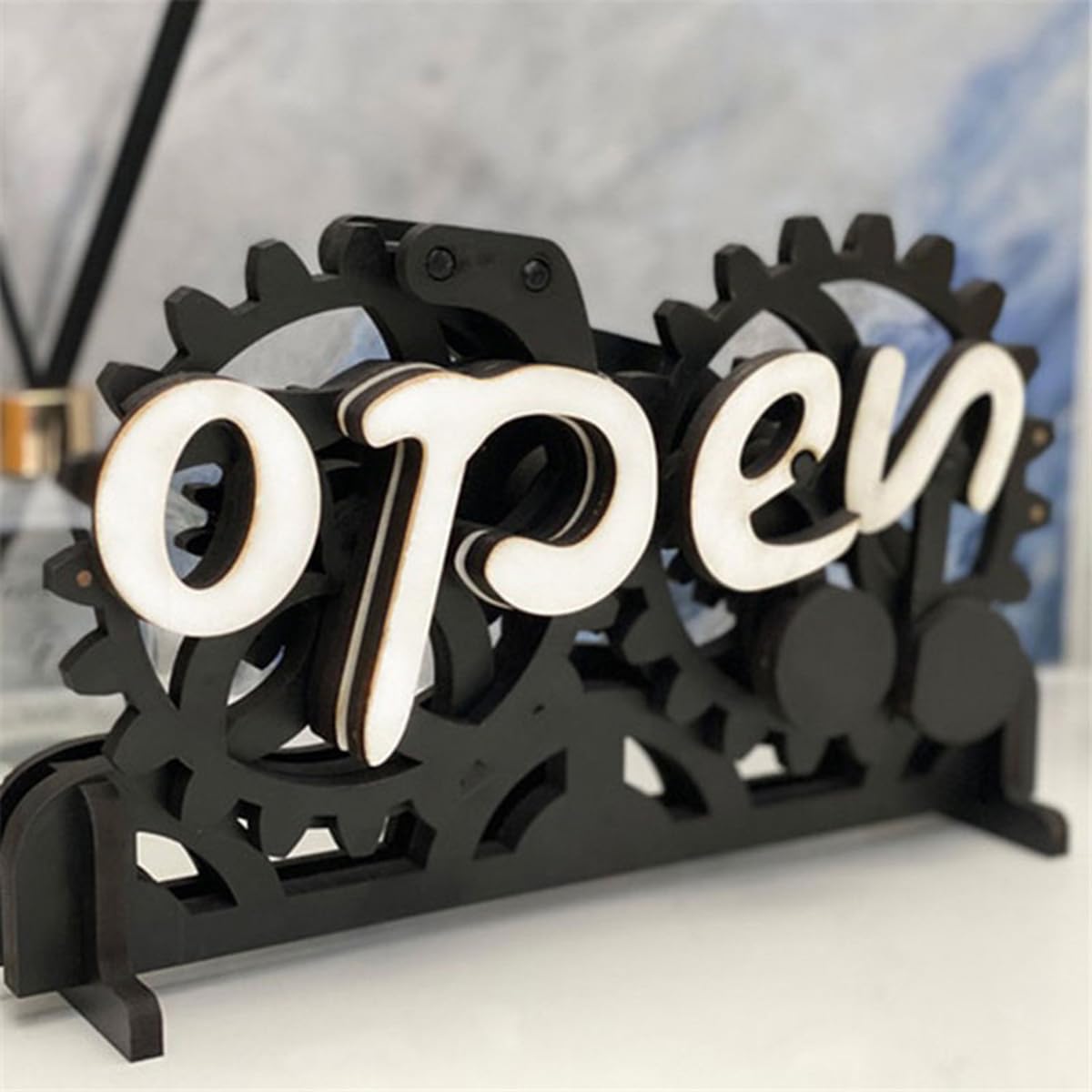 Amazon | オープンクローズ看板 サインボード ギア open closed 変換
