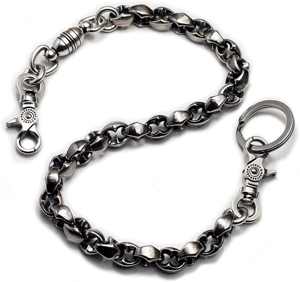 ミドルトラッカーウォレット｜本革｜クロムエクセル｜シルバー925