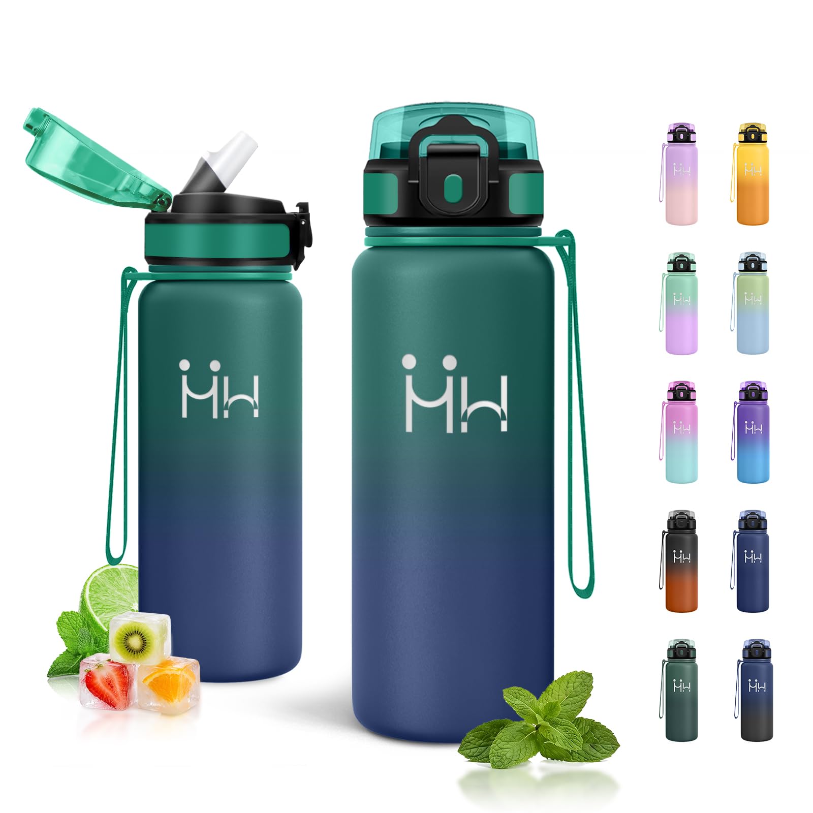 JAPORIA 750ml Insulated Water Bottle with Straw, Stainless Steel Water Bottle, BPA Free, Leak Proof, Double Wall Insulated for Office, Camping, Hiking