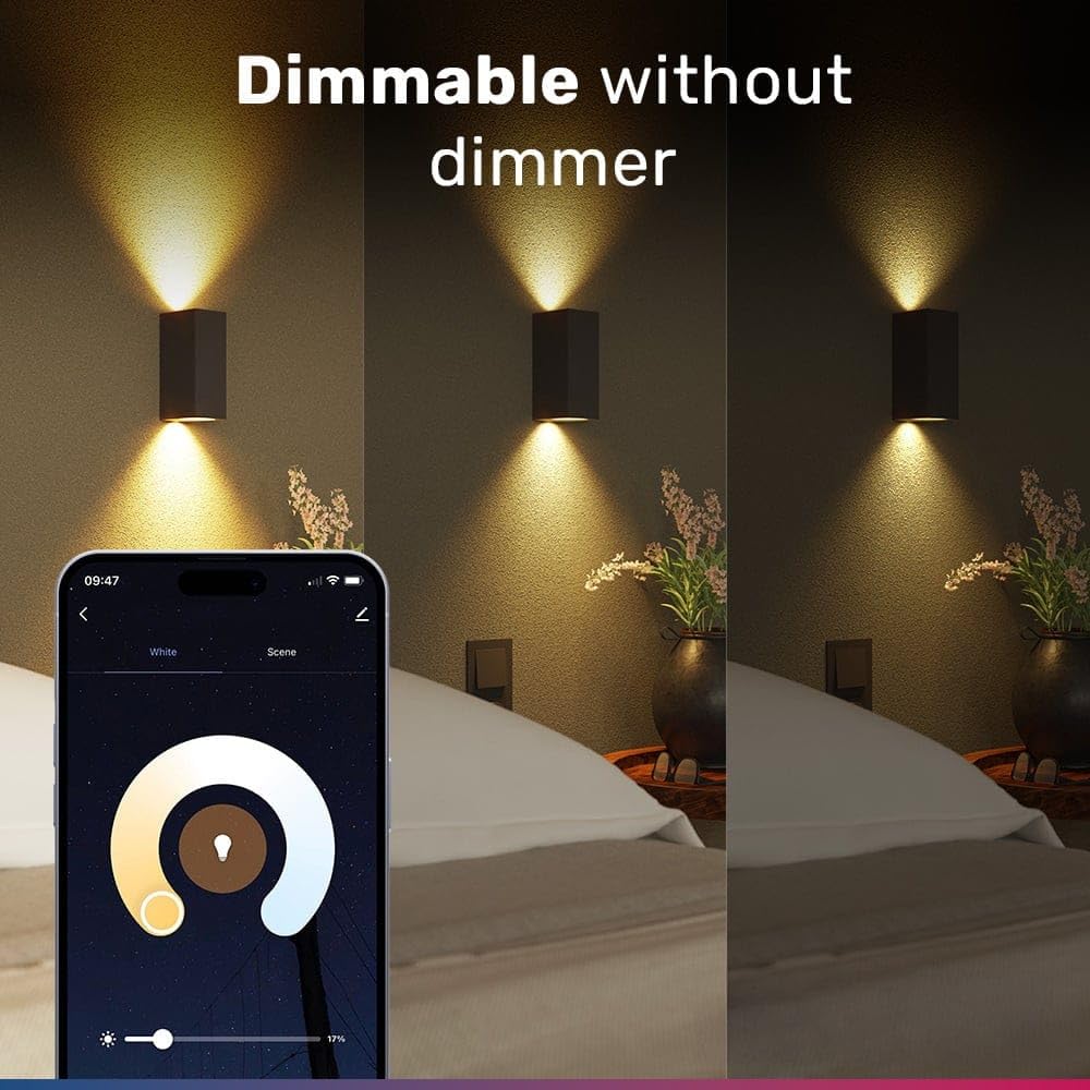 HOFTRONIC - 3er GU10 Smart Lampe RGBWW, Wlan (WiFi+Bluetooth) leuchtmittel RGB, 2700K-6400K (16,5 Millionen Farben) Dimmbar über App & Sprache - Kompatibel mit Alexa Echo, Siri, Google Home