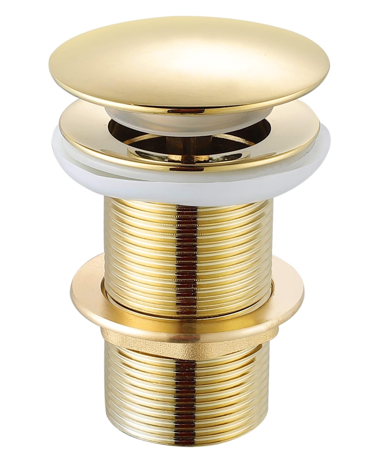 Pop-up Waste Coupling Heavy Full Thread (Full Brass) (5 inch, Pop-Up Gold)