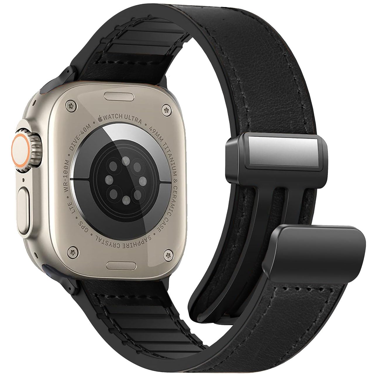 WestEagle Magnetic Leather Bands Compatible with Apple Watch 42mm(Series 10/11) 41mm 40mm 38mm for Men Women Genuine Leather with Magnetic Buckle for iWatch Series SE11/10/9/8/7/6/5/4/3/2/1