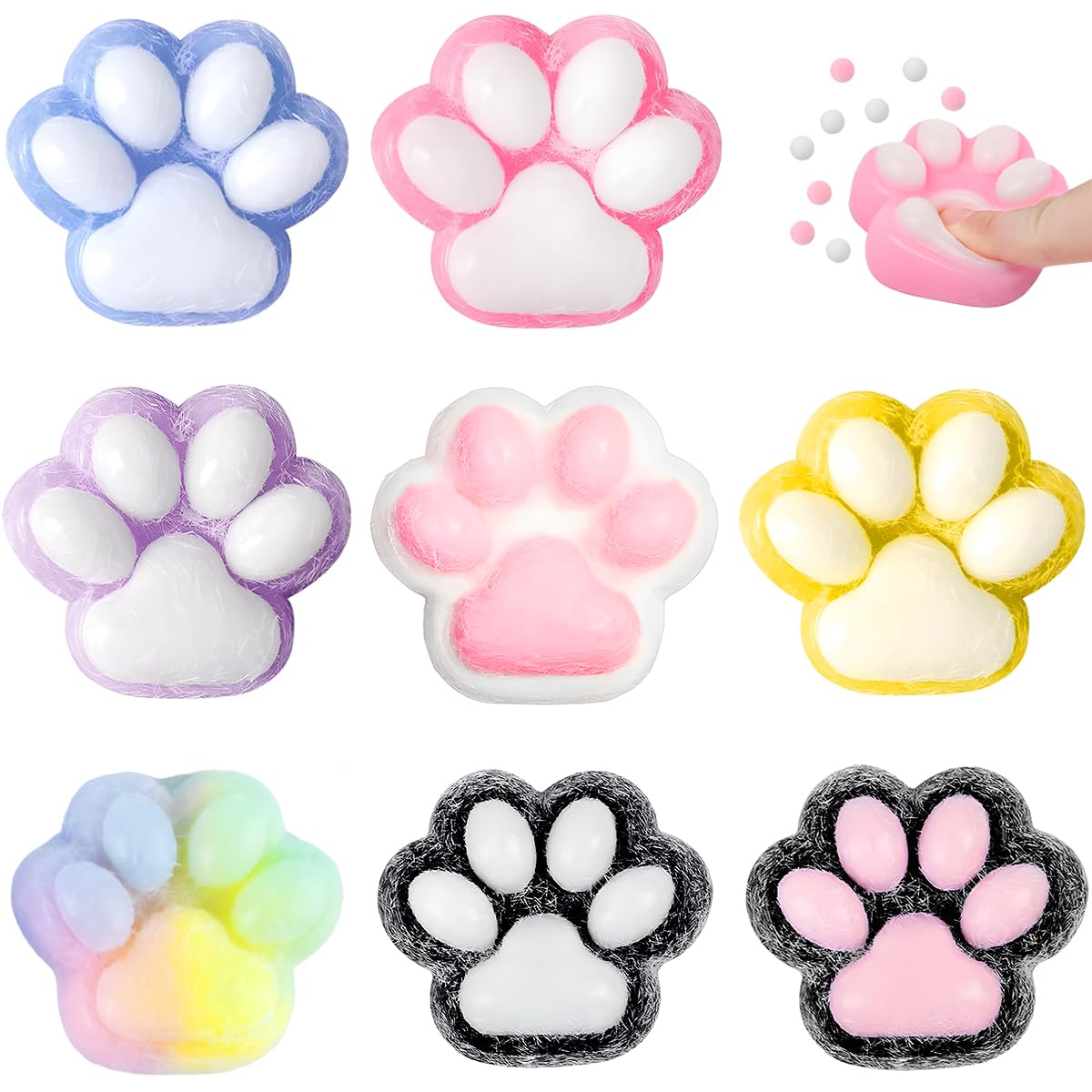 Squishy gigante a forma di zampa di gatto rosa - Giocattolo antistress