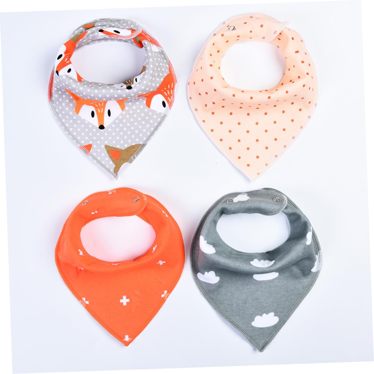 ibasenice 12 Uds Toallas De Algodón Para Saliva Absorbentes Con Broches Absorben El Babero De Agua Para Bebé