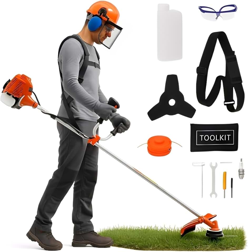 Roçadeira Profissional Nakasaki NK7500 Pró 75cc Gasolina 3.6hp 2 Tempos Com Acessórios