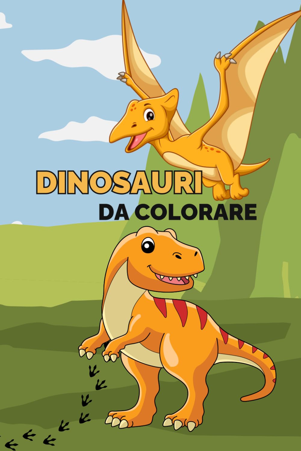 Libro da colorare per bambini - Dinosauri: Dinosauri da colorare