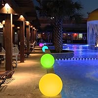 Vista 5 de Luz LED de globo de 16 pulgadas, luz de bola brillante recargable con control remoto, regulable RGB que cambia de color para niños y adultos, bola