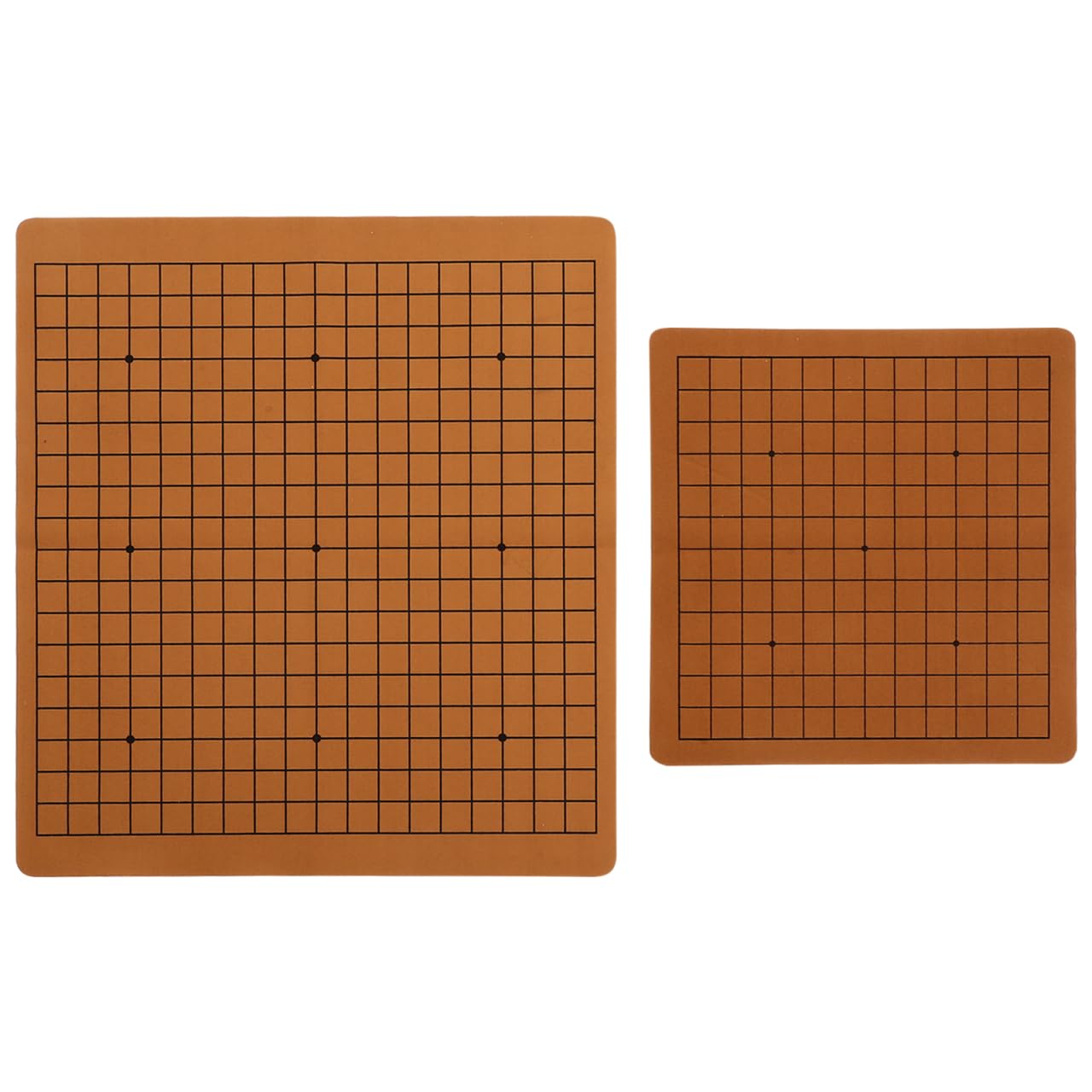 Beaupretty 2pcs Double-sided Pu Leather Go Board Game Set 9x9 and 13x13 13x13 and 19x19 Grids Suitable for 1.8cm 2.2cm Go Stones Children Portable Folding Chessboards for Travel and Home Random Color