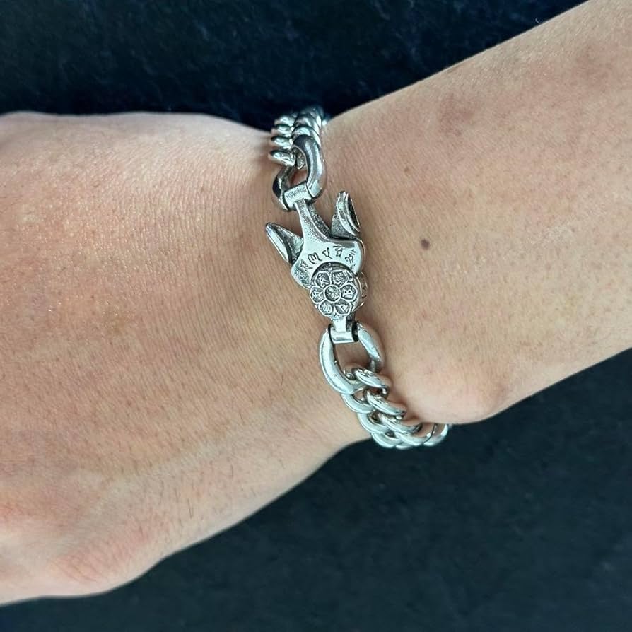 メンズシルバーブレスレット 925レトロな銀 ファッション 男女兼用 xp055-2.jpg