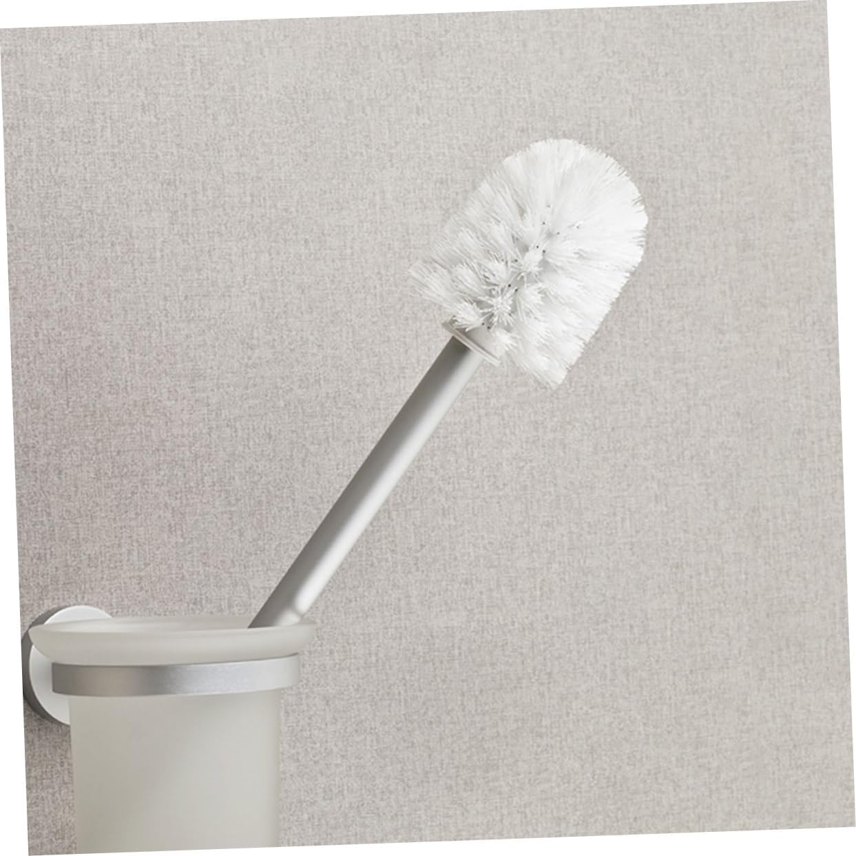 6pcs Plastic Toilet Brush Head Replacement for Drill Bathroom Cleaning Tool Easy Attach Brush Refill Head
