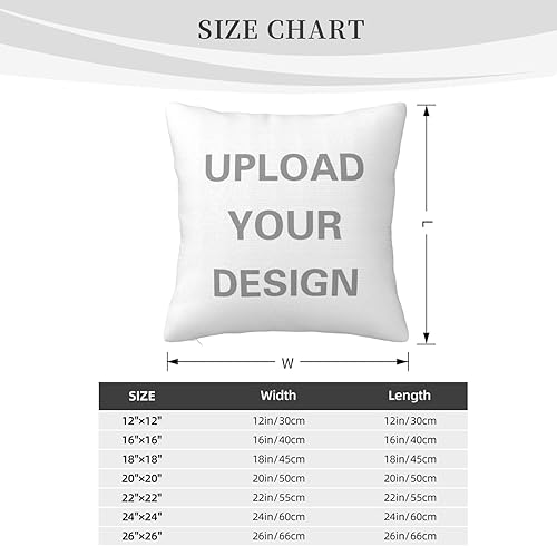 Miniatura 4 de Funda de almohada personalizada con foto, funda de almohada personalizada de 12 x 12 pulgadas, fundas de cojín cuadradas personalizadas para el