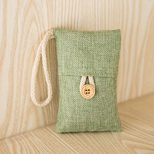 Xshelley 5 Pack* 100g natuurlijke luchtzuiverende bamboe houtskoolzak voor thuiskoelkast, diepvriezers, kasten, auto en… - Image 7