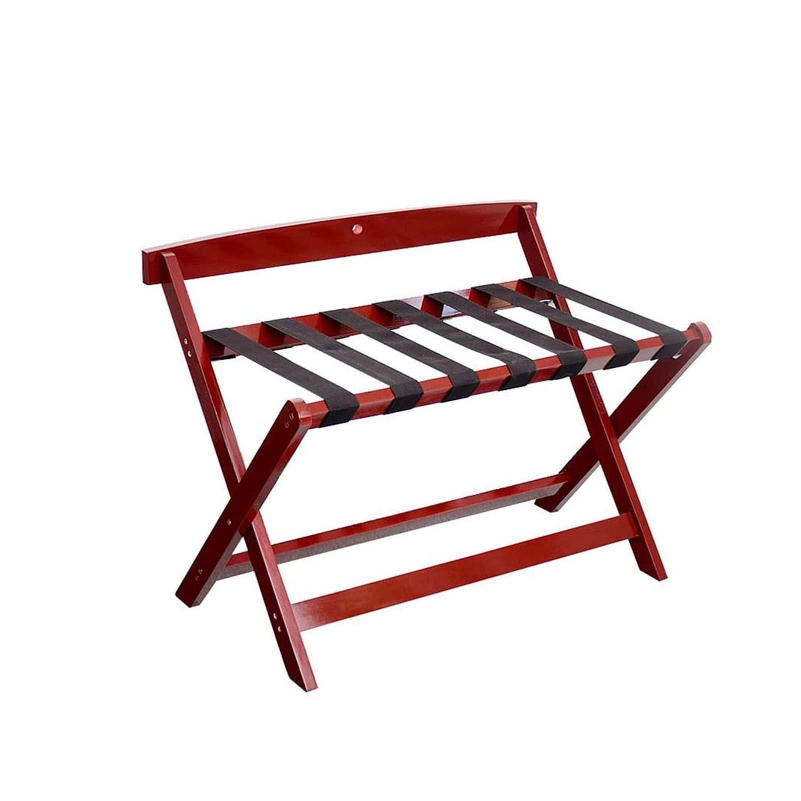 FENOKD Luggage Rack - Suitcase Holder Stand, Solid Wooden Luggage Rack with Backrest,Foldable Suitcase Stand, for Hotel, Bedroom, Guest Room, Closet,Household Hanger Furniture Landing Shelf