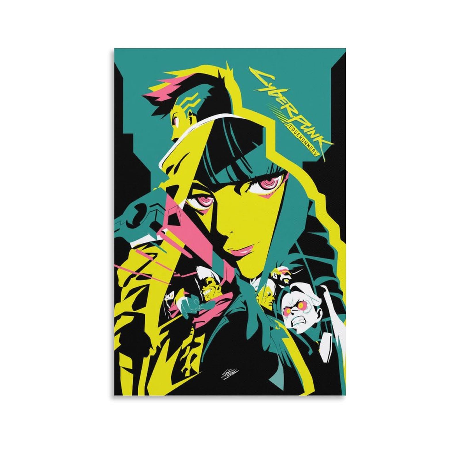 Amazon.com: GRBYUNS Anime Cyberpunk Edgerunners Poster Canvas Wall Art ...