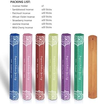 SCENTORINI Incense Sticks Gift Set 120 Sticks with Holder Sandalwood Scents